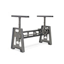 Industrial Writing Table Desk Base - Adjustable Height Sit Stand - Metal - DIY - Knox Deco - DIY
