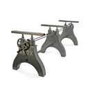 Knox Adjustable Height Conference Table Base Legs - Black Cast Iron - DIY - Knox Deco - DIY