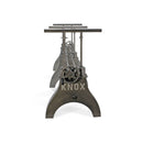 Knox Adjustable Height Conference Table Base Legs - Black Cast Iron - DIY - Knox Deco - DIY