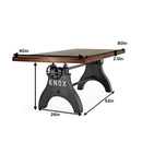 KNOX Adjustable Height Dining Table - Cast Iron Crank Base - Walnut Top - Knox Deco - Tables