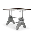 KNOX Adjustable Writing Table Desk - Adjustable Cast Iron - Walnut Top - Knox Deco - Desk