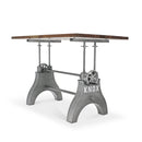 KNOX Adjustable Writing Table Desk - Embossed Cast Iron Base - Natural - Knox Deco - Desk
