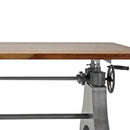 KNOX Adjustable Writing Table Desk - Embossed Cast Iron Base - Natural - Knox Deco - Desk