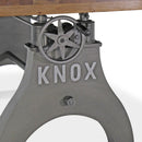 KNOX Adjustable Writing Table Desk - Embossed Cast Iron Base - Natural - Knox Deco - Desk
