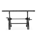 KNOX Adjustable Writing Table Desk - Embossed Cast Iron Base - Steel Top - Knox Deco - Desk