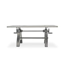 KNOX Industrial Writing Table Desk Base - Adjustable Height - White Marble - Knox Deco - Desks