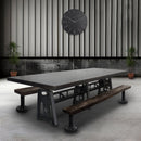 Large Industrial Cast Iron Table Base - Communal Size Adjustable Height DIY - Knox Deco - DIY
