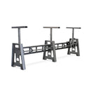 Large Industrial Cast Iron Table Base - Communal Size Adjustable Height DIY - Knox Deco - DIY
