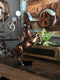 Rearing Horse Statue - Large Metal Stallion Figurine - Bronze Finish - Knox Deco - Decor