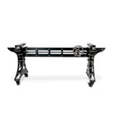 Longeron Dining Table Desk Base - Adjustable Height - Nickel - Casters - DIY - Knox Deco - DIY