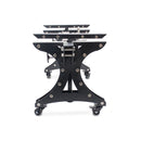 Longeron Dining Table Desk Base - Adjustable Height - Nickel - Casters - DIY - Knox Deco - DIY