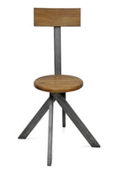 Mid-century Modern Industrial Chair - Crossed Leg - Pyramidal Truss Set of 2 - Knox Deco - Seating