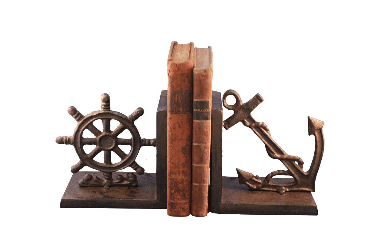 Set Of 2 Rustic Cast Iron Octopus Bookends Nautical Home Decor Decorative  Shelf Sculptures 