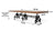 Otis Steel Communal Table - Adjustable - Iron Base - Casters - Natural Top - Knox Deco - Tables