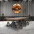 Otis Steel Communal Table - Adjustable - Iron Base - Casters - Natural Top - Knox Deco - Tables