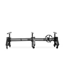 Otis Steel Communal Table Base - Adjustable Height - Iron Base- Casters - DIY - Knox Deco - DIY