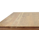 Otis Steel Dining Table - Adjustable Height - Iron Base - Casters - Natural - Knox Deco - Tables