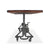 Otis Steel Dining Table - Adjustable Height - Iron Base - Casters - Provincial - Knox Deco - Tables