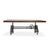Otis Steel Dining Table - Adjustable Height - Iron Base - Casters - Provincial - Knox Deco - Tables