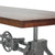 Otis Steel Dining Table - Adjustable Height - Iron Base - Casters - Provincial - Knox Deco - Tables
