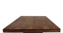 Otis Steel Dining Table - Adjustable Height - Iron Base - Casters - Walnut - Knox Deco - Tables