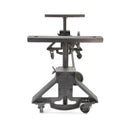 Otis Steel Dining Table Base - Adjustable Height - Iron Crank - Casters - DIY - Knox Deco - DIY