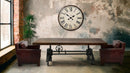 Otis Steel Dining Table Base - Adjustable Height - Iron Crank - Casters - DIY - Knox Deco - DIY