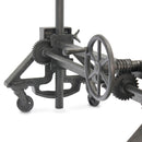 Otis Steel Dining Table Base - Adjustable Height - Iron Crank - Casters - DIY - Knox Deco - DIY