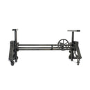 Otis Steel Dining Table Base - Adjustable Height - Iron Crank - Casters - DIY - Knox Deco - DIY
