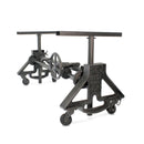 Otis Steel Dining Table Base - Adjustable Height - Iron Crank - Casters - DIY - Knox Deco - DIY