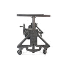 Otis Steel Dining Table Base - Adjustable Height - Iron Crank - Casters - DIY - Knox Deco - DIY