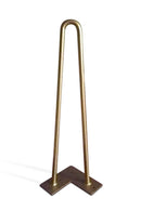 Premium 2 Rod INCLINED Hairpin Legs - Brass 1/2" Diameter- Set of 4 - 16" - Knox Deco - DIY
