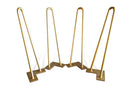 Premium 2 Rod INCLINED Hairpin Legs - Brass 1/2" Diameter- Set of 4 - 16" - Knox Deco - DIY