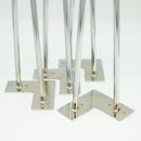 Premium Hairpin Table Legs 2 Rod 16" - Chrome Steel - Set of 4 - Knox Deco - DIY