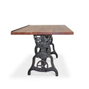 Shoemaker Drafting Table Desk - Adjustable Height Iron Base - Tilt Top - Knox Deco - Desks