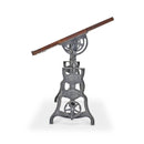 Shoemaker Drafting Table Desk - Adjustable Height Iron Base - Tilt Top - Knox Deco - Desks