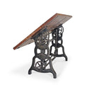 Shoemaker Drafting Table Desk - Adjustable Height Iron Base - Tilt Top - Knox Deco - Desks