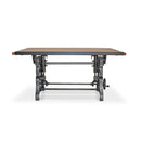 Shoemaker Drafting Table Desk - Adjustable Height Iron Base - Tilt Top - Knox Deco - Desks