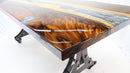 Walnut Live Edge Burl Dining Tabletop - Gray River Resin Epoxy - 80 x 40 x 2" - Knox Deco - DIY