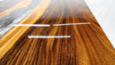 Walnut Live Edge Burl Dining Tabletop - Gray River Resin Epoxy - 80 x 40 x 2" - Knox Deco - DIY