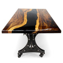 Walnut Live Edge Slab Dining Tabletop - Black River Epoxy - 80 x 40 x 2" - Knox Deco - DIY