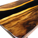 Walnut Live Edge Slab Dining Tabletop - Black River Epoxy - 80 x 40 x 2" - Knox Deco - DIY
