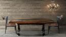 Walnut Live Edge Slab Dining Tabletop - Black River Epoxy - 80 x 40 x 2" - Knox Deco - DIY