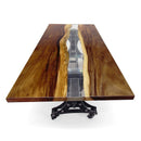 Walnut Live Edge Slab Dining Tabletop - Clear River Epoxy - 80 x 40 x 2" - Knox Deco - DIY
