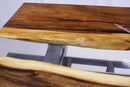 Walnut Live Edge Slab Dining Tabletop - Clear River Epoxy - 80 x 40 x 2" - Knox Deco - DIY