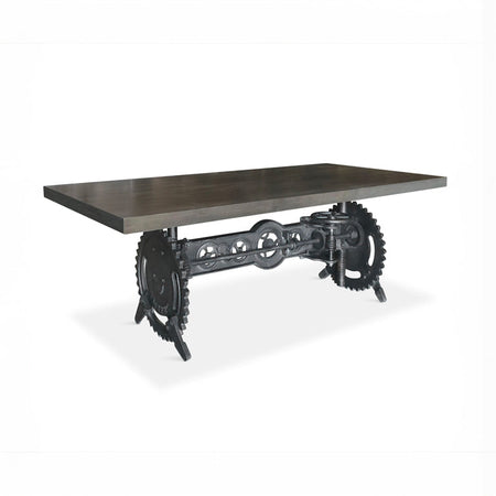 Unique steampunk vintage style industrial dining table