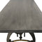 Crescent Industrial Dining Table - Adjustable Height - Casters - Gray Top - Rustic Deco Incorporated