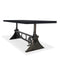 Delta Dining Table - Adjustable Height Mechanical Base - Ebony Wood Top - Knox Deco - Tables