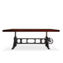 Delta Dining Table - Adjustable Height Mechanical Base - Mahogany Top - Knox Deco - Tables