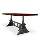 Delta Dining Table - Adjustable Height Mechanical Base - Mahogany Top - Knox Deco - Tables